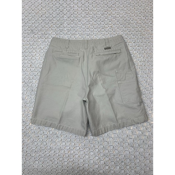 Woolrich Carpenter Hiking Shorts Mens Tag 34 Aprx W32 L7  Beige Outdoors Canvas - Picture 1 of 10
